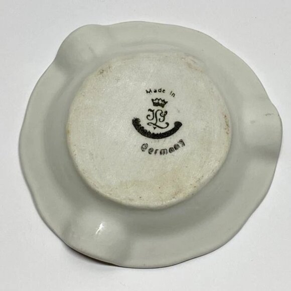 Vintage Porcelain Limoges Courting Couple Fragonard Dish Germany Ash Tray EUC - Picture 5 of 6